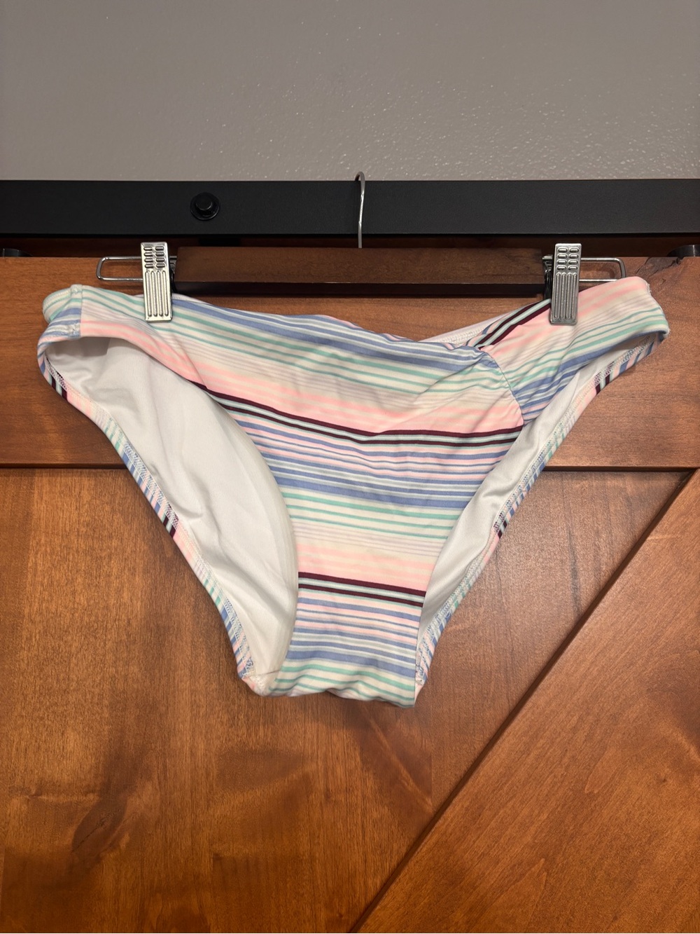 Victoria's Secret Pastel Multicolor Striped Bikini Bottoms